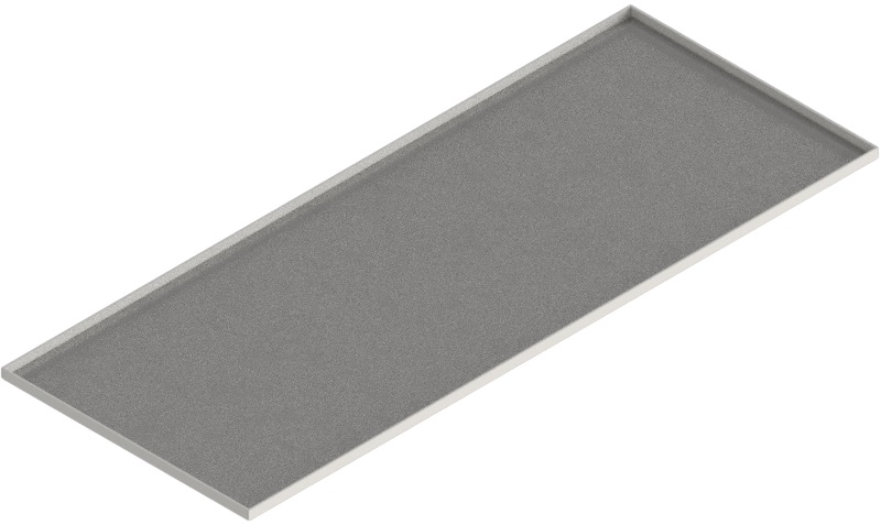 Produktbild UBK 401 123  -  Blind-Deckel zu UBK 400 mit Kante geschlossen aus ALU 2.5mm, 12mm Vertiefung